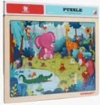 Topbright Animation Corporation Puzzle din lemn - Animalute jucause (120394) Puzzle