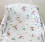AMY - Set lenjerie din bumbac cu protectie laterala pentru pat bebe 120 x 60 cm. Caprioara mica (83600) Lenjerii de pat bebelusi‎, patura bebelusi