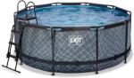 EXIT Toys Piscină cu filtrare pentru nisip Stone pool grey Exit Toys construcție metalică rotundă 360*122 cm gri de la 6 ani (ET30271200) Piscina