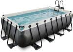EXIT Toys Piscină cu filtrare pentru nisip Black Leather pool Exit Toys cadru de oțel 400*200*100 cm neagră de la 6 ani (ET30174220) Piscina