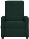vidaXL Fotoliu de masaj, verde închis, material textil (338996)