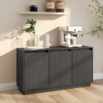 vidaXL Servantă, gri, 111x34x60 cm, lemn masiv de pin (813811) Comoda
