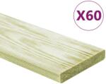 vidaXL Plăci de pardoseală 60 buc. 7, 2 m2 1 m, lemn masiv pin tratat (3107771)