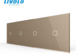 Livolo Panou intrerupator tactil Livolo 4 x simplu (VL-P701/01/01/01-8A)