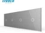 Livolo Panou intrerupator tactil Livolo 4 x simplu (VL-P701/01/01/01-8I)