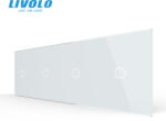 Livolo Panou intrerupator tactil Livolo 4 x simplu (VL-P701/01/01/01-8W)
