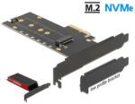 Delock PCI Express x4-kártya - 1 x belső NVMe M. 2 Key M hűtőbordával és RGB LED megvilágítással - al (89013)