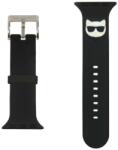 Karl Lagerfeld Apple Watch 2/3/4/5/6/7/Se 42/44/45mm Choupette (KLAWLSLCK) szilikon óraszíj, fekete