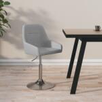 vidaXL Scaun de bar, gri deschis, material textil (339437)
