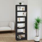 vidaXL Bibliotecă/Separator cameră negru 60x30x199, 5 cm lemn masiv pin (808182) Biblioteca