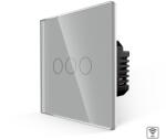 Luxion Intrerupator Triplu Wi-Fi cu Touch din Sticla LUXION - culoare gri