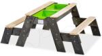 EXIT Toys Homokozó asztal homokra és vízre cédrus Aksent sand&water table Exit Toys piknik 2 paddal fedéllel (ET52051005)