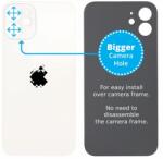 Apple iPhone 12 Mini - Sticlă Carcasă Spate cu Orificiu Mărit pentru Cameră (White), White