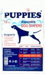 Puppies S памперс-гащи за кучета с тегло 4-7 кг. и талия 33-48 см. , 12 броя
