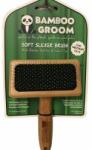 Alcott Bamboo Groom Soft Slicker Brush with Stainless Steel & Comfort Pins M бамбукова четка с ъглови метални бодлички за всеки тип козина