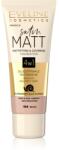 Eveline Cosmetics Satin Matt machiaj cu efect matifiant extract de melc culoare 104 Beige 30 ml