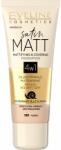 Eveline Cosmetics Satin Matt machiaj cu efect matifiant extract de melc culoare 101 Ivory 30 ml