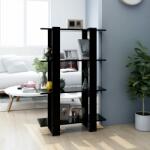 vidaXL Bibliotecă/Separator cameră, negru, 80x30x123, 5 cm (811575) Biblioteca