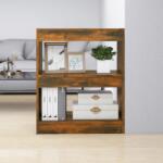 vidaXL Bibliotecă/Separator cameră, stejar fumuriu, 60x30x72 cm, PAL (813599) Biblioteca