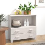 vidaXL Servantă „HAMAR, alb, 85x35x80 cm, lemn masiv de pin (340497) Comoda