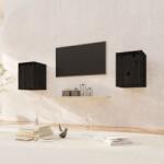 vidaXL Dulapuri de perete 2 buc. negru, 30x30x40 cm, lemn masiv de pin (813484) Raft