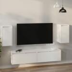 vidaXL Dulapuri de perete, 2 buc. , alb, 30x30x60 cm, lemn masiv de pin (813488) Raft