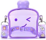 Teno Teno® Kids kulacs, pirítós alakú, BPA-mentes, szivárgásmentes, könnyen tisztítható, állítható pánttal, gyerekeknek, 380 ml, lila (TENO1715)