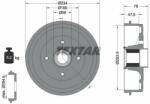 TEXTAR Tambur frana TEXTAR 94045800 (94045800) - automobilus