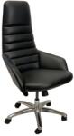 CSL Morat05 Főnöki szék szinkron mechanikával és króm lábbal fekete műbőrrel
