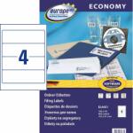Avery-Zweckform europe100 No. ELA051 univerzális 192 x 61 mm méretű fehér öntapadó etikett címke A4 -es íven - 400 etikett címke / doboz - 100 ív / doboz (ELA051)