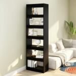 vidaXL Bibliotecă/Separator cameră, negru, 60x30x198 cm (811683) Biblioteca