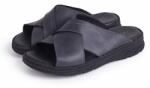 Vlnka Papuci din piele pentru bărbați Filip - neagră mărimi încălțăminte adulți 41 (15-00384-41)