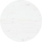 vidaXL Blat de masă, alb, Ø60x2, 5 cm, lemn masiv de pin (813654)