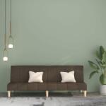 vidaXL Canapea extensibilă cu 2 locuri, maro închis, textil (337551) Canapea