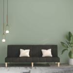 vidaXL Canapea extensibilă cu 2 locuri, gri închis, textil (337547) Canapea