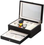 Rothenschild Cutie lemn/sticla ceasuri + bijuterii Rothenschild RS-2271-GI pentru 8 ceasuri
