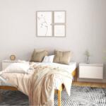 vidaXL Dulapuri de perete, 2 buc. , alb, 60x30x35 cm, lemn masiv de pin (813448) Raft