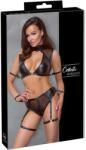 Cottelli Collection Bondage - Melltartó szett hálós betéttel (fekete) (22512131021) - shop