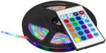  Banda LED cu silicon, Color RGB, 5 m, cu telecomanda IR cu 24 taste, 16 culori, 5 moduri iluminare, luminozitate reglabila