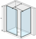 Jika Cubito Pure Walk-in zuhanykabin, sarok, ezüst/átlátszó üveg, 70x90 cm ( H2684240026681 ) (H2684240026681)