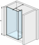 Jika Cubito Pure 70 üvegfal oldalfalhoz, rövid üvegfallal, sarok profillal, 69, 7x200 cm (H2684210026681) (H2684210026681)