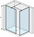 Jika Cubito Pure Walk-in zuhanykabin, sarok, ezüst/átlátszó üveg, 70x80 cm ( H2684230026681 ) (H2684230026681)