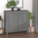 vidaXL Servantă „HAMAR, gri închis, 85x35x80 cm, lemn masiv pin (340494) Comoda