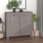 vidaXL Servantă „HAMAR, gri deschis, 85x35x80 cm, lemn masiv pin (340495) Comoda