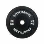 Sportmann Súly Gumi ütközőlemez SPORTMANN - 20 kg / 51 mm - Fekete Súlytárcsa