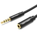 Vention Cablu prelungitor audio stereo 4 pini Jack 3.5 mm mama-tata 5m aurit negru VENTION BHBBJ (BHBBJ)