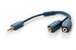 clicktronic Cablu adaptor Profesional splitter Jack 3.5 mm x2 OFC cupru ecranat 10cm Clicktronic (70491)