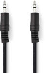 Nedis Cablu audio Jack Stereo 3.5 mm tata - 3.5 mm tata 1.5m Nedis (CAGP22000BK15)