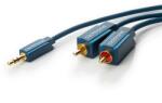 clicktronic Cablu audio Profesional Jack 3.5 mm - 2x RCA 2m 50ohm OFC cupru fara oxigen AWG23 Clicktronic (70467)