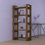 vidaXL Bibliotecă/Separator cameră, maro miere, 80x35x160 cm, lemn pin (813912) Biblioteca